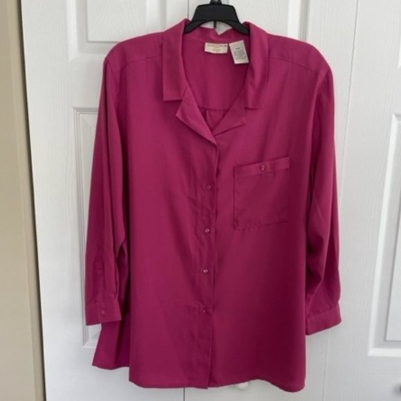 Jaclyn Smith Tops - Jaclyn Smith Button-Up Blouse 24W